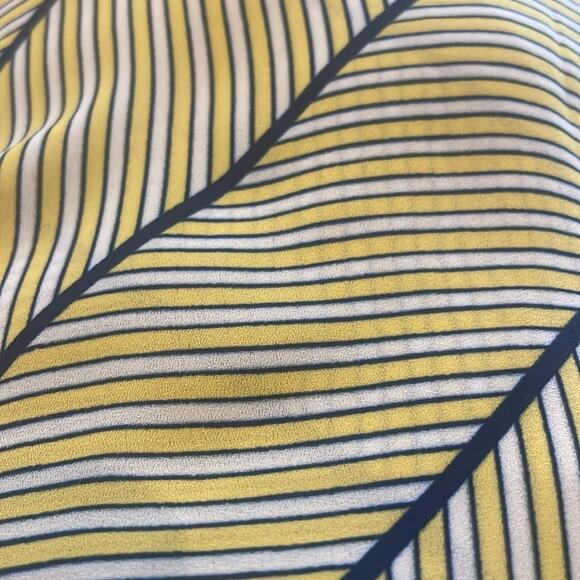 Talbots yellow & blue & White Striped blouse size small - Picture 6 of 6